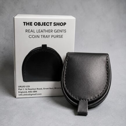 THE OBJECT SHOP Real Leather Gents Coin Tray Purse Wallet